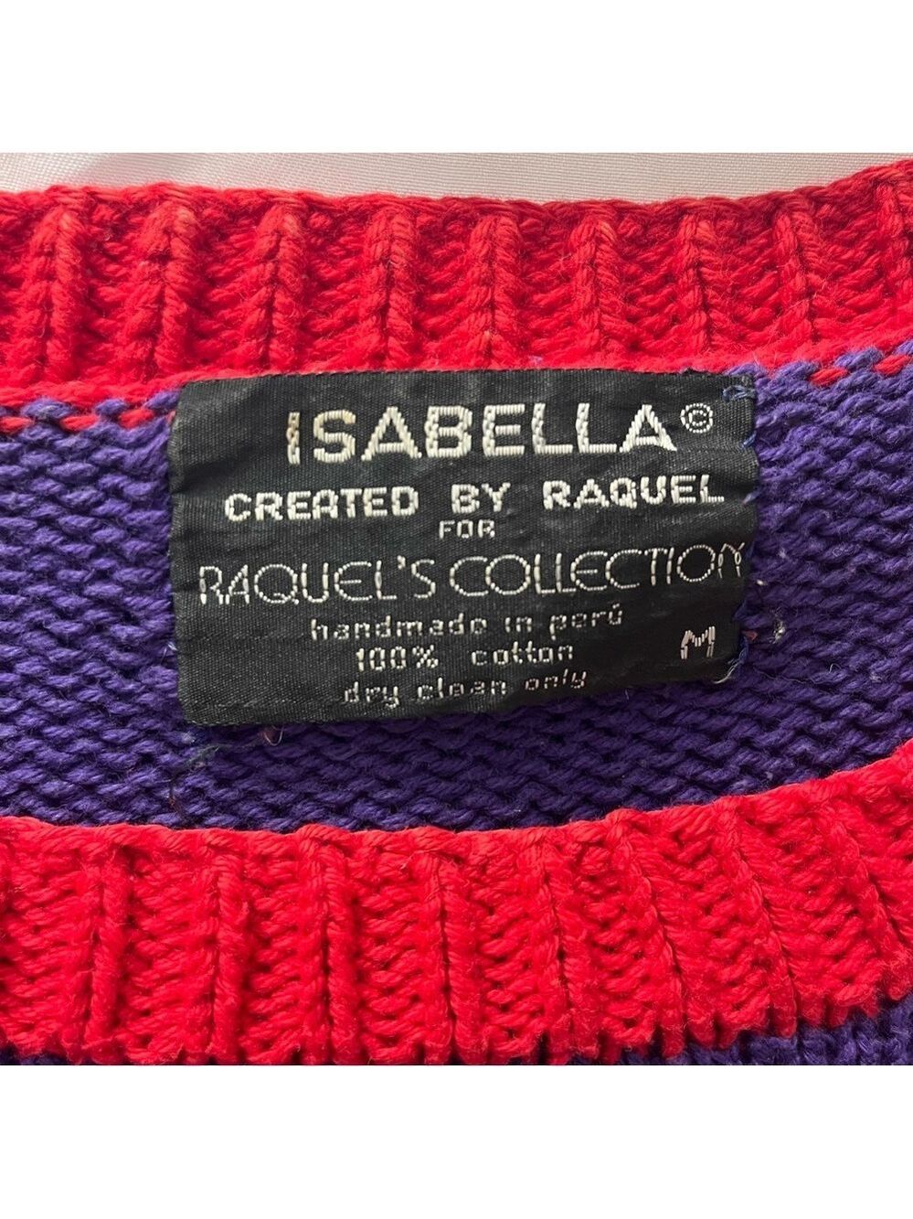 RARE Vtg 80s 3D Tennis Novelty Knit Sweater Handmade M - Picture 5 of 12